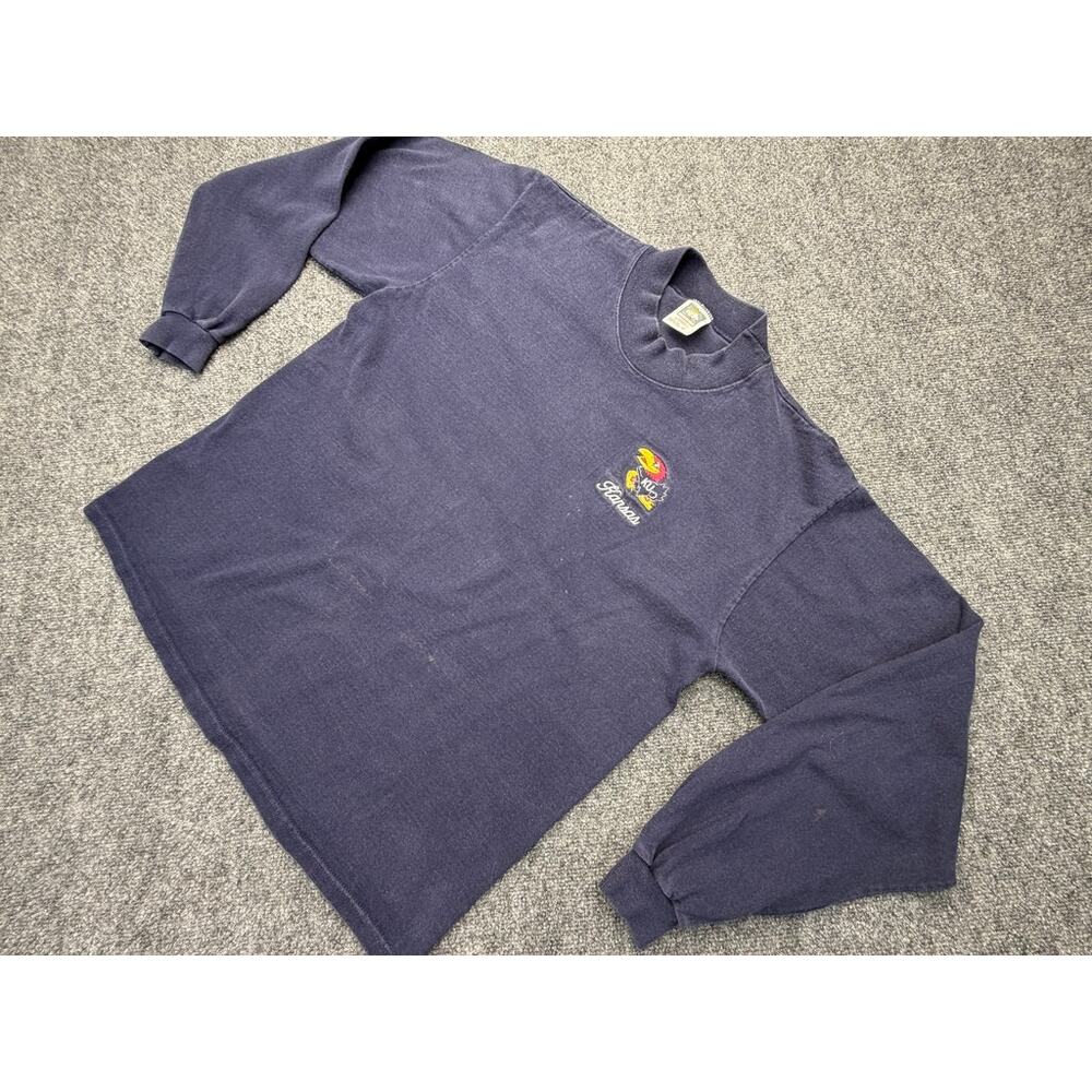 Vintage KU Kansas Jayhawks Crewneck Sweatshirt L